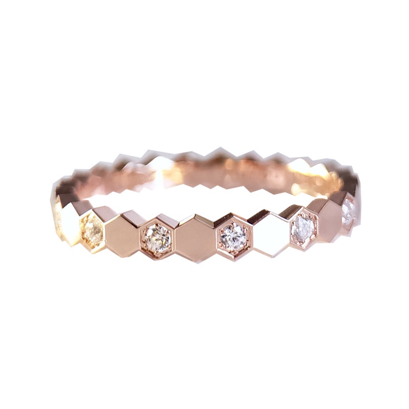 Cincin Bahan Sterling Silver 925 Warna Rose Gold Untuk Wanita Jza0226