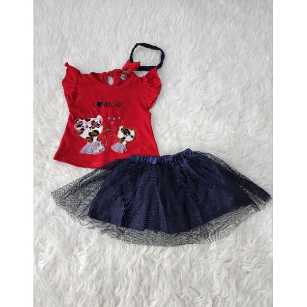 sofiebabyshop set atasan tutu + bandana