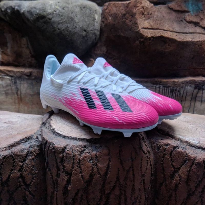 Sepatu Sepak Bola Adidas X 19.3 FG White Pink Original
