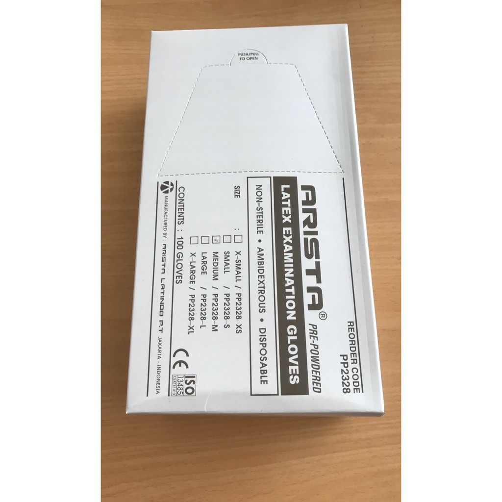 Sarung Tangan Arista Gloves Hand Glove Handschoon Latex PrePowdered