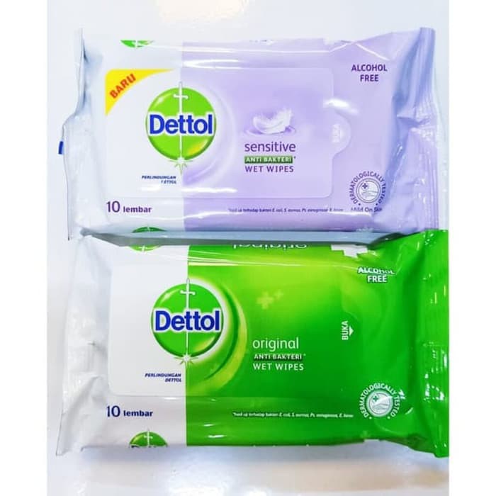 Dettol Anti Bakteri Wet Wipes Isi 10 Lembar / Tisu Basah / Tisiu Basah / Tissue Basah