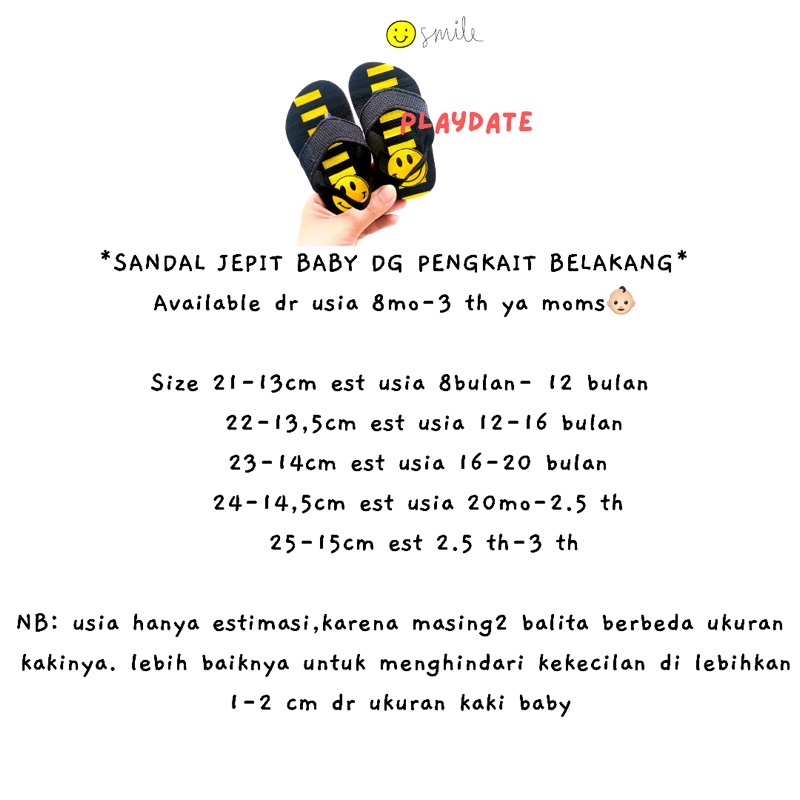 Sepatu Sandal Jepit Anak Laki Laki Bayi Balita Kids 1 2 Tahun Murah Sendal Jepit Anak Laki Sendal Bayi laki Laki Perempuan 1 2 Tahun Balita Smile