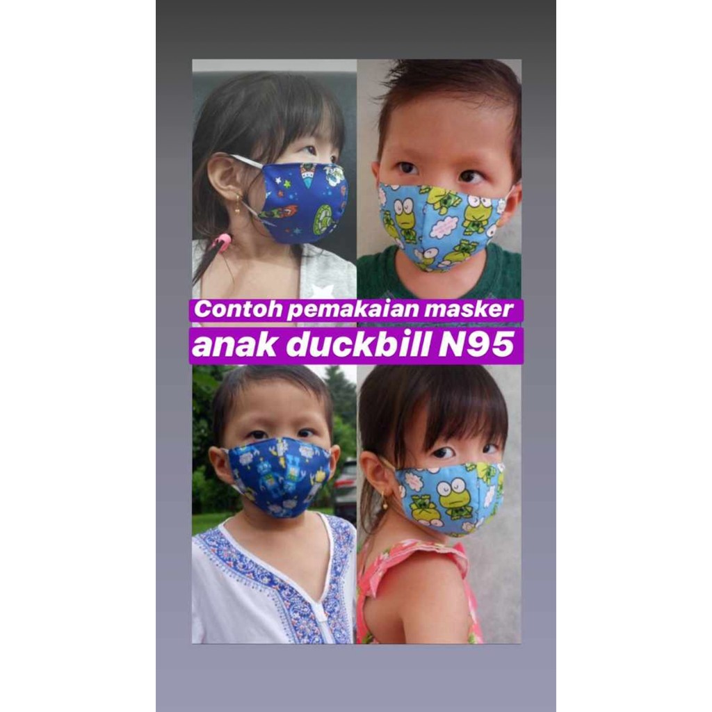 Masker Kain Anak Model Duckbill katun bisa dicuci