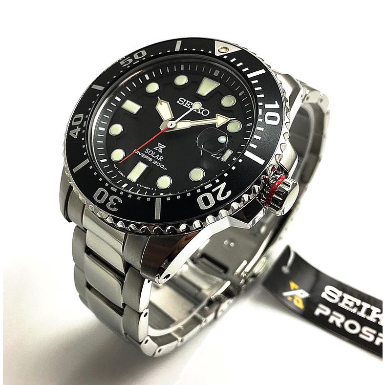 Seiko Prospex SNE551P1 Solar Diver Black - Jam Tangan Pria SNE551