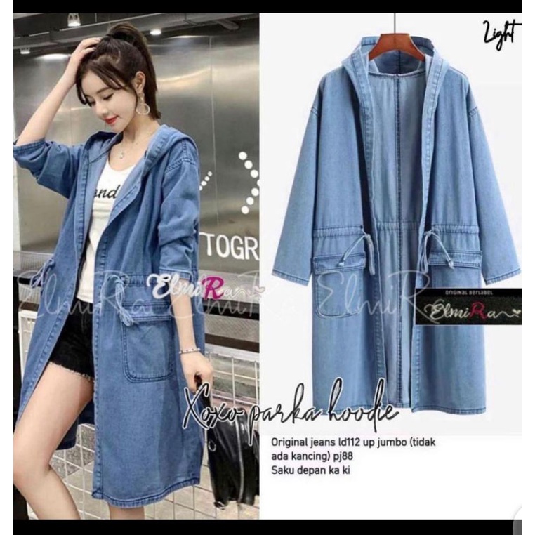 Parka jeans long parka jeans parka hoodie XOXO Parka Hoodie