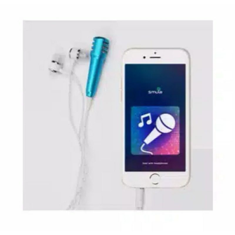 MICROPHONE MINI + HEADSET KARAOKE SMULE / SING MURAH DAN BERKUALITAS