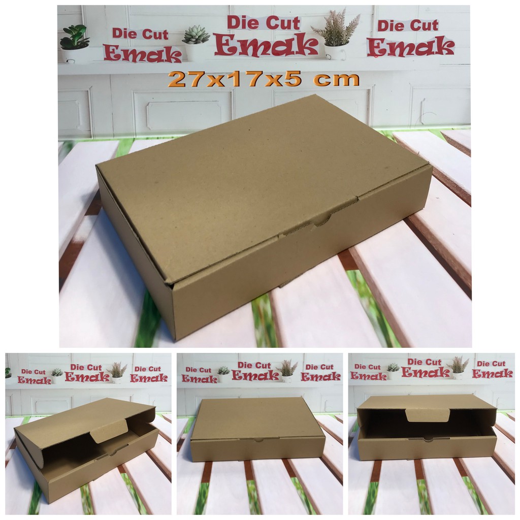 

kardus uk.27x17x5 cm kotak box karton Die Cut