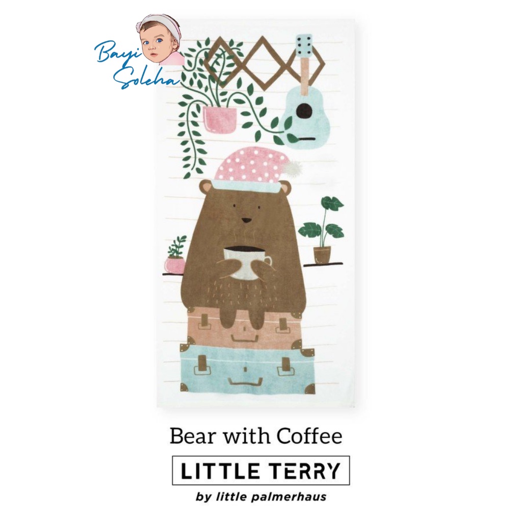 Little Palmerhaus - Little Terry Handuk Bayi / Anak | Baby Towel-Bear Coffee
