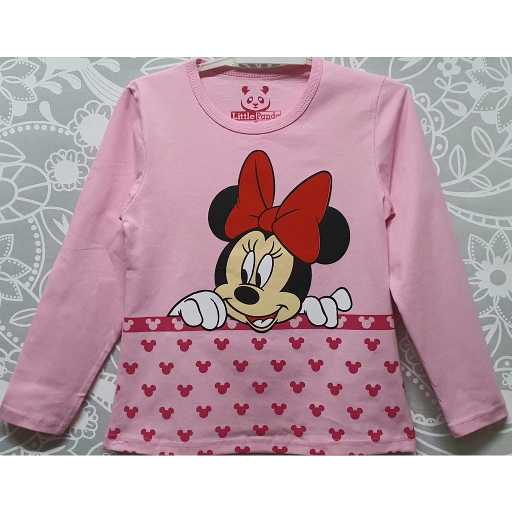RKA - KLGCe Kaos Lengan Panjang Anak Karakter Minnie Love Merah