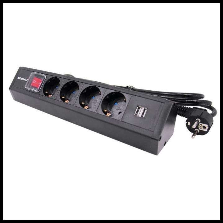 Pdu4G2 - Desktop Pdu 4 Outlet Germany Socket With 2Port Usb - Indorack