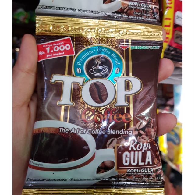 

kopi top coffee 1 renteng isi 12 sachet