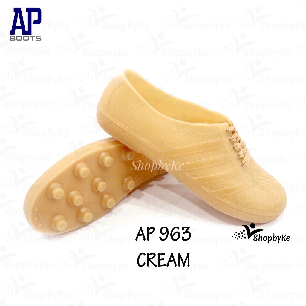 Sepatu Karet  AP Boots Cucuk 963 CREAM Size 39-43 - Sepatu Karet AP Boots Multifungsi  - AP Boots Petani dan Berkebun