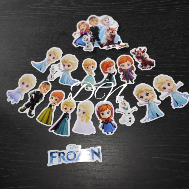 

Stiker kertas karakter frozen 17pcs sticker accesoris film frozen