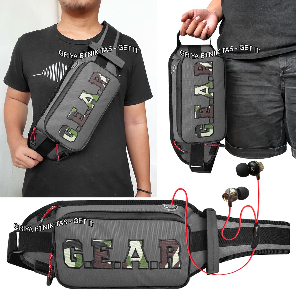 Tas Multifungsi Tas Selempang Pria Distro - Tas Pinggang Pria Army Gearbag 13124 Tas Slempang Pria