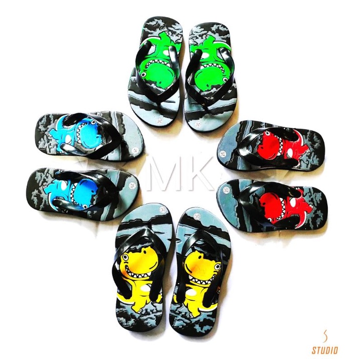 sandal jepit anak sandal krakter dino sandal terbaru