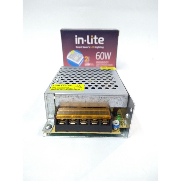 Power Supply Driver LED/Travo Adaptor 5A 60w Inlite INDR001