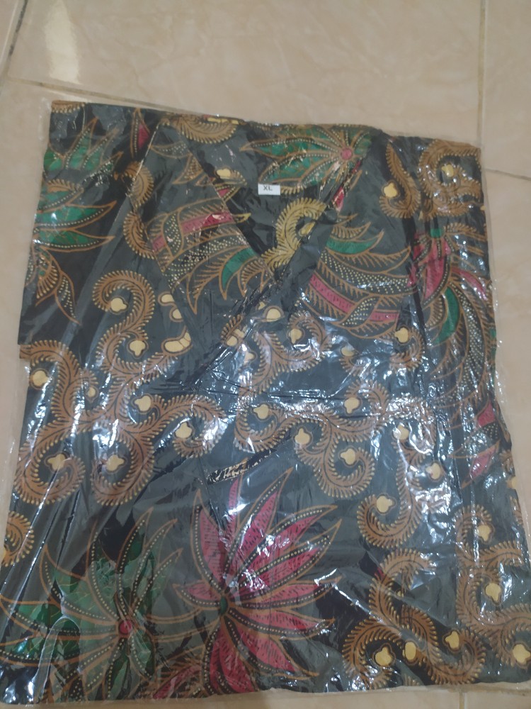 Batik Pasar Sentiling | Bwiyog | Batik Kemeja Pendek Motif Tumplek Bleg Size M L Xl