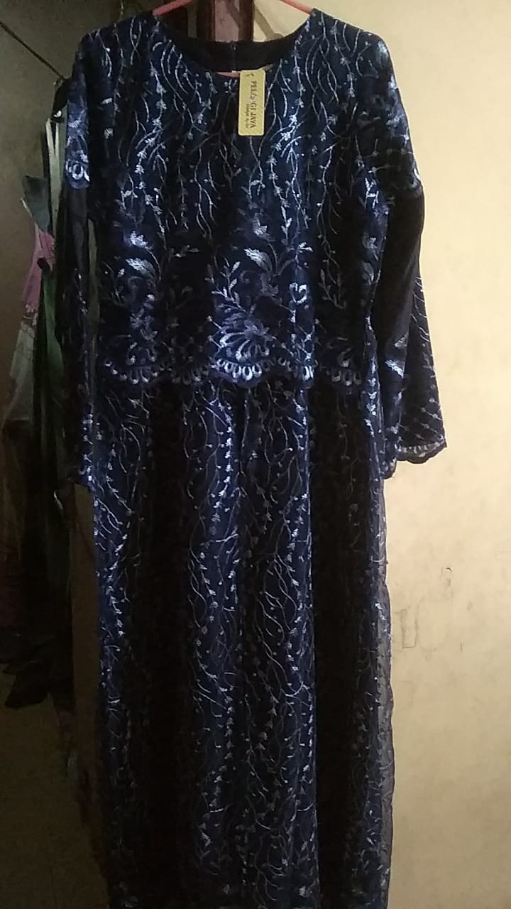 Ready 8 Warna Tille Memutar Aplikasi Mutiara Nayaka Batik - Gamis Pesta Nazwa Tille