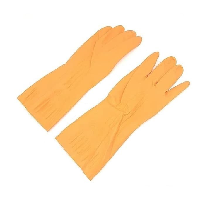 Sarung Tangan Cuci Karet XL Latex Panjang Anti Air 32cm isi 2 pcs