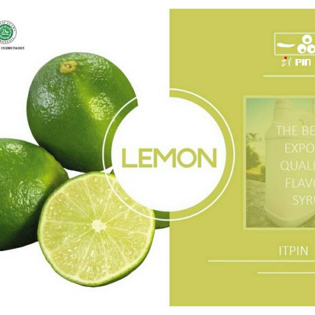 

Itpin Syrup Lemon 2.5kg (2000ml) Premium / Sirup Lemon Premium