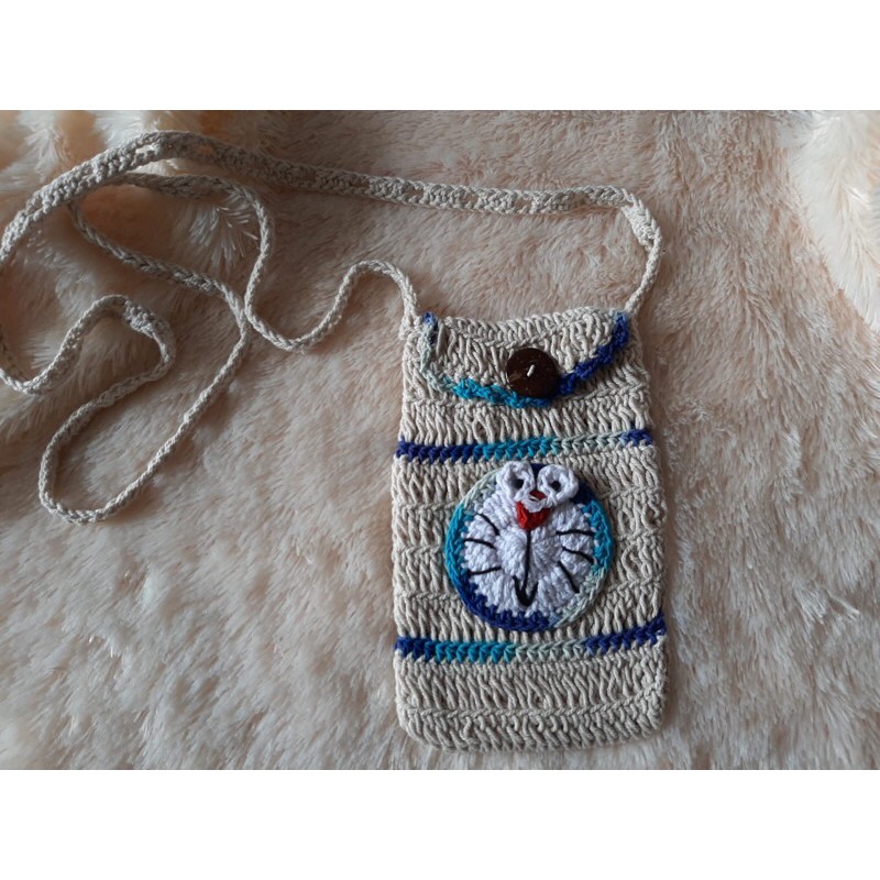 Tas HP mini rajut tangan