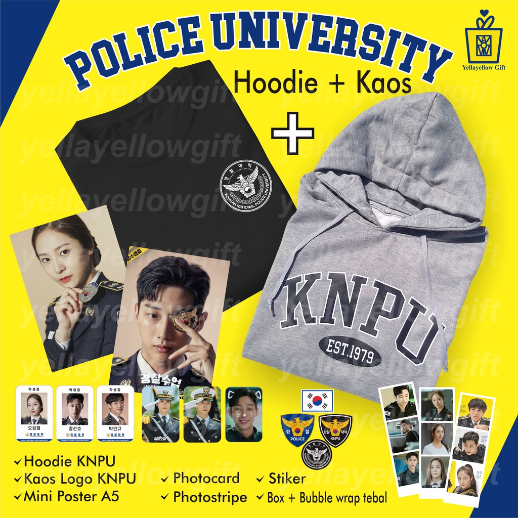 police university hoodie dan kaos police university kit kdrama kit kaos kdrama