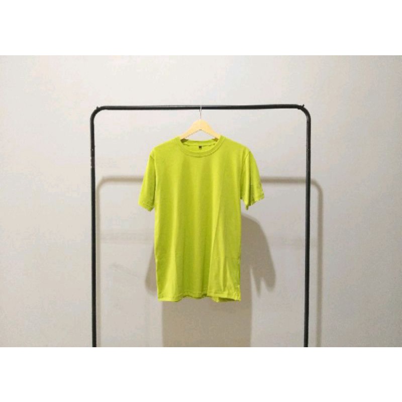 Kaos Polos Cotton Combed 30 S Warna Hijau Neon