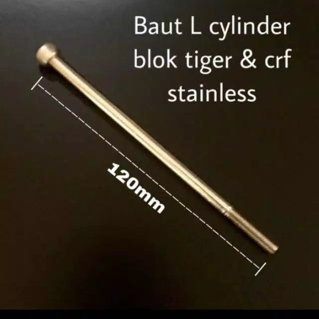 Baut L Stainless Blok Tiger blok wy250 panjang 120 mm