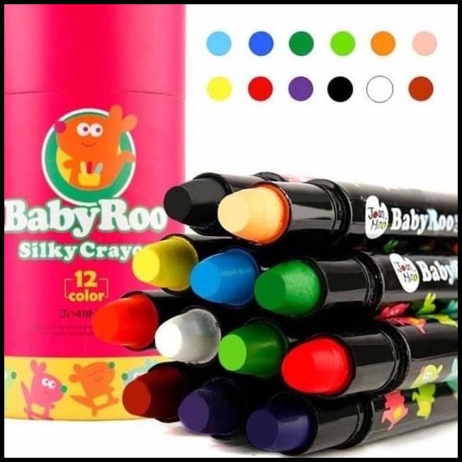 

Joan Miro 12Pcs Babyroo Silky Crayon Face Painting Body Kids