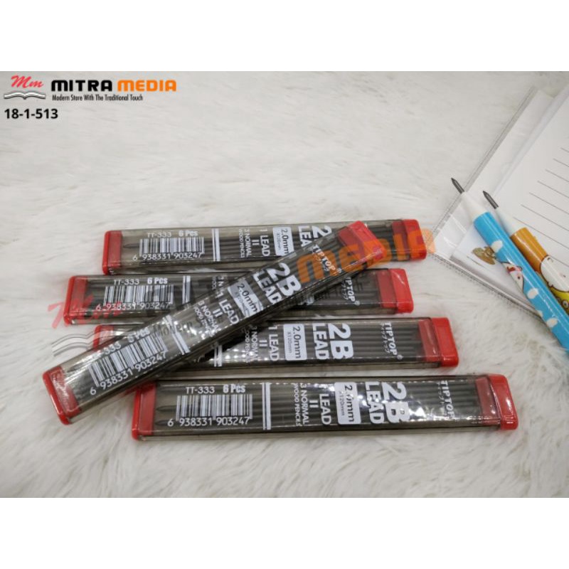 

REFILL / PENCIL LEAD / ISI PENSIL MEKANIK 2B / ISI PENSIL BESAR 2.0MM TT-333 @6PCS MURAH