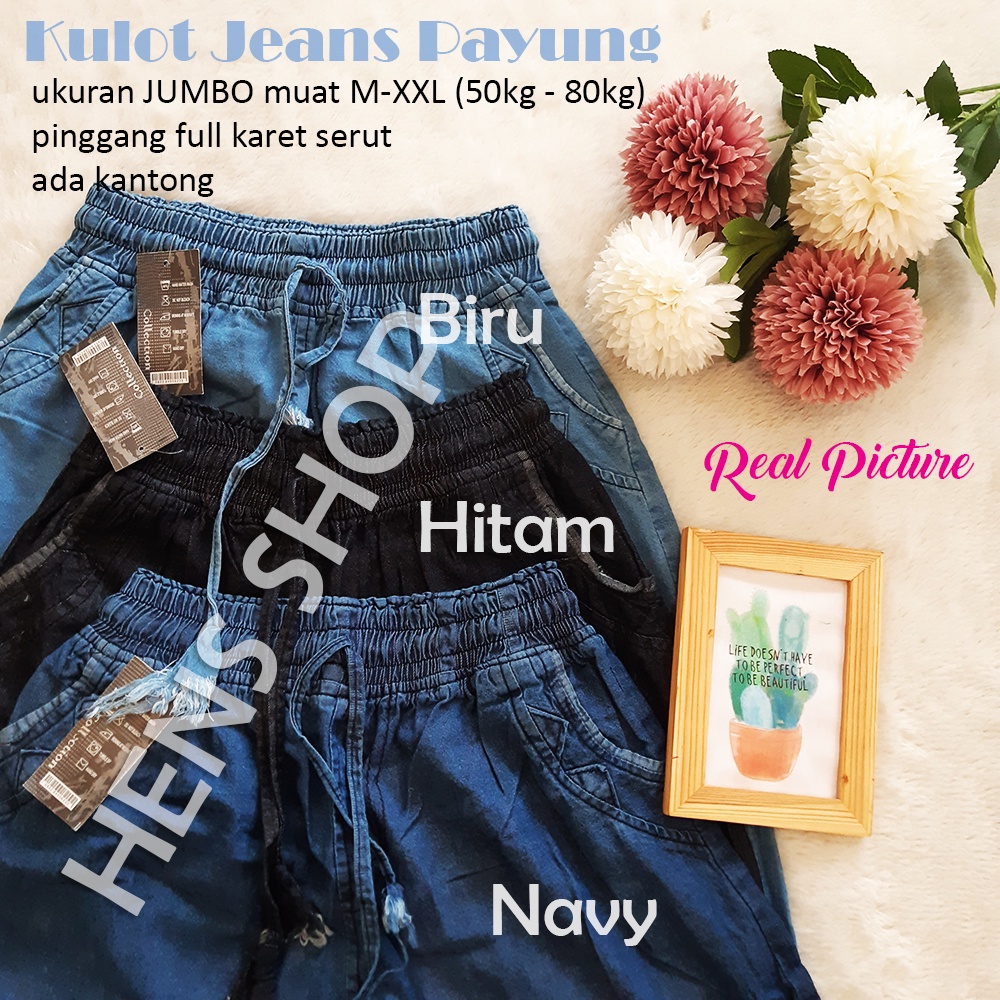 KULOT JEANS SUPER JUMBO XXL BIG SIZE MODEL PAYUNG MURAH