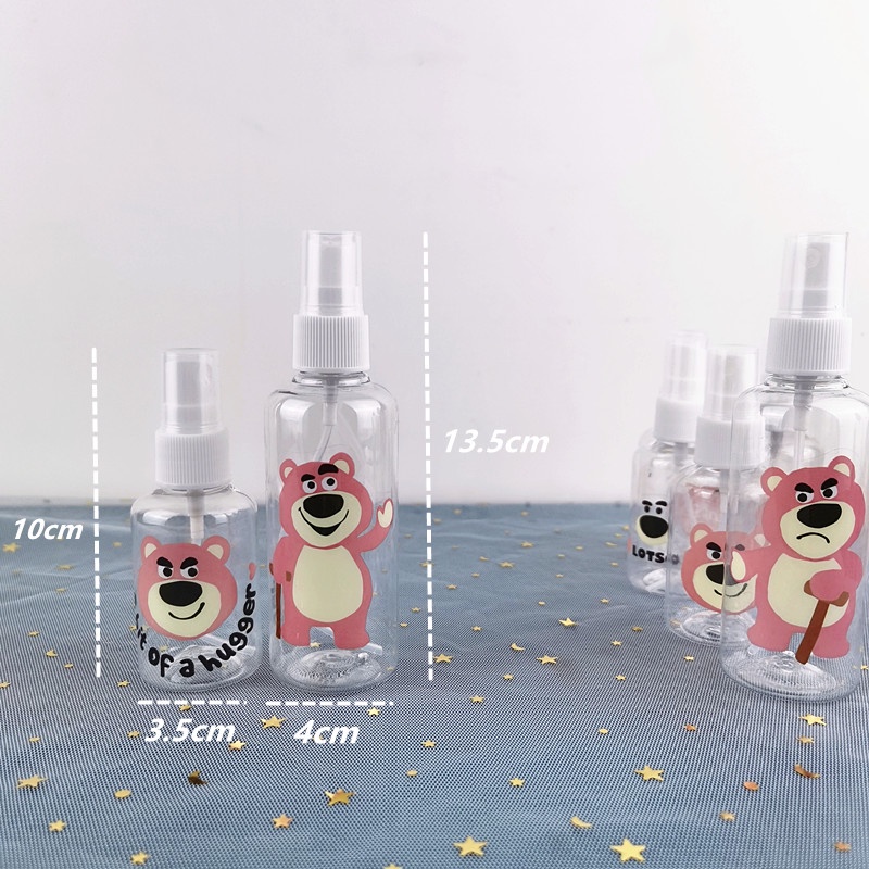 We Flower 50ML/100ML Plastic Cartoon Spray Bottle XO Kitty Winnie Rabbit Portable Travel Size Bottles Container