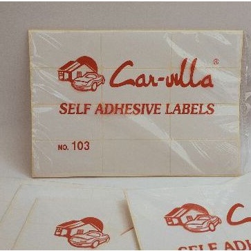 

Label Nama merk Car-Villa 103 isi 10 lembar