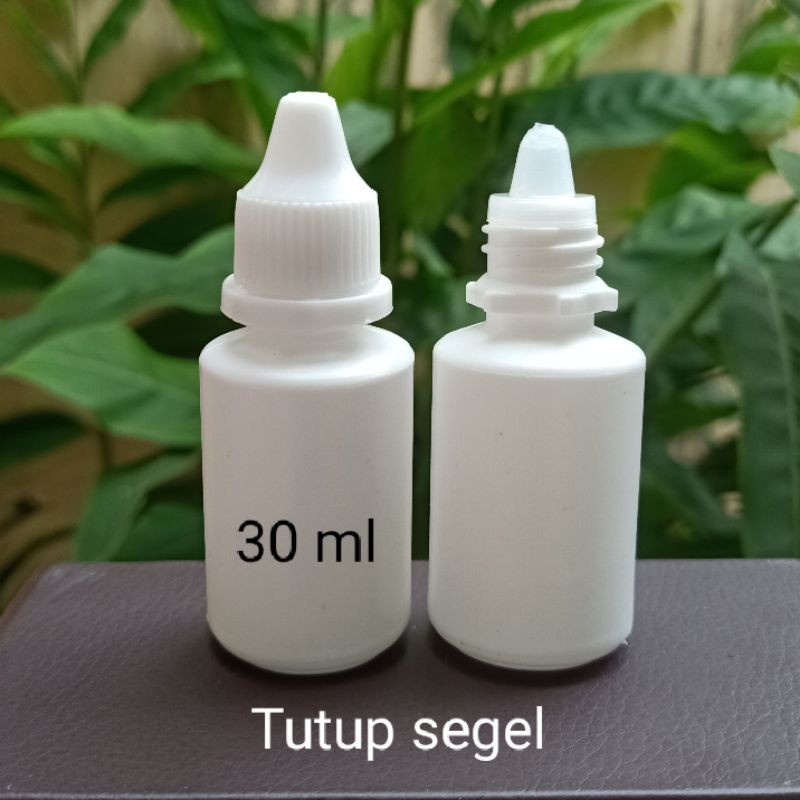 Botol Tetes Mata 30ml - Putih SEGEL (Minimal 20pcs)
