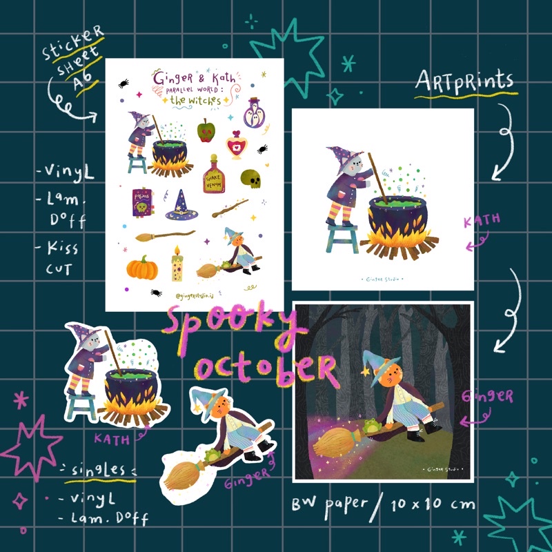 

Ginger Studio - The Witches stickers & artprints