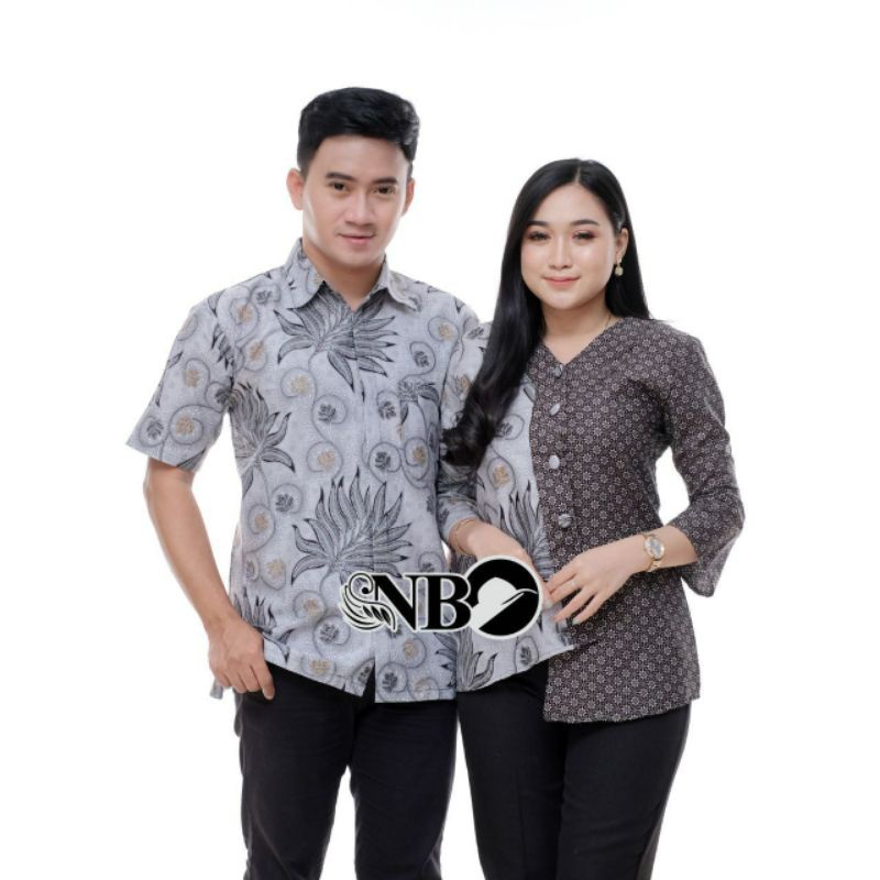 BATIK COUPLE SARIMBIT Batik Atasan Wanita Kantor  Bunga Sakura Cibulan Encim Cendrawasih