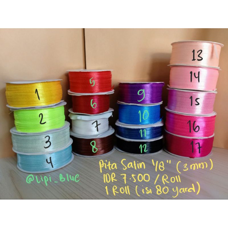 

pita satin 1/8" (3mm)