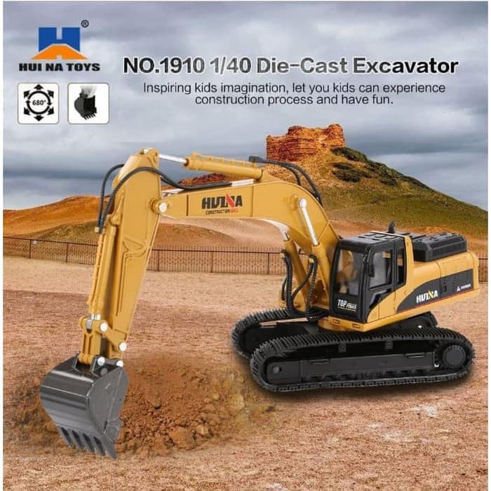 Huina 1910 1910-2 Diecast Excavator Scale 1:40 Die-cast Metal 1910 - 2