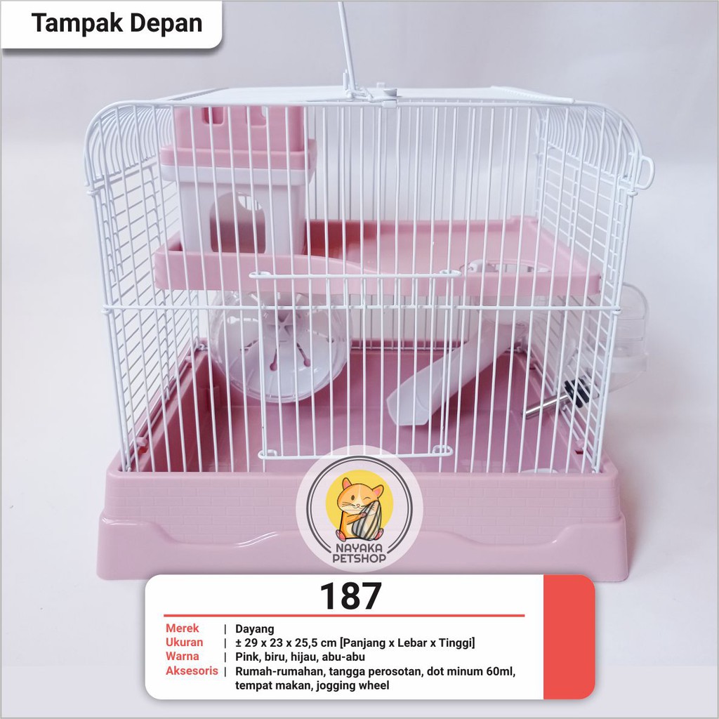 Dayang 187 Kandang Hewan Hamster Tingkat 2 Lantai