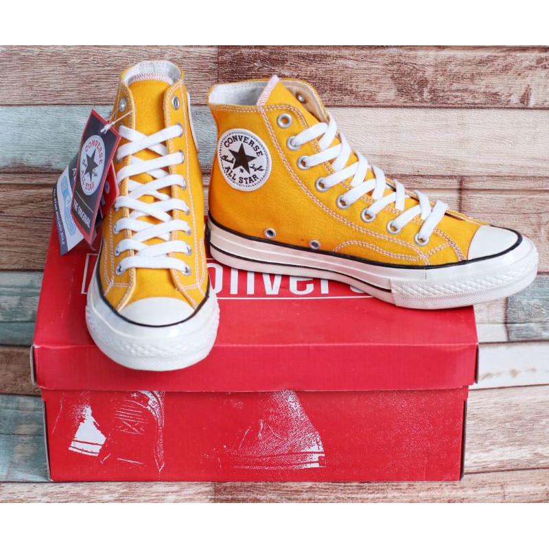 SEPATU CONVERSE CT 70's High PREMIUM Glosy/Mengkilap yellow