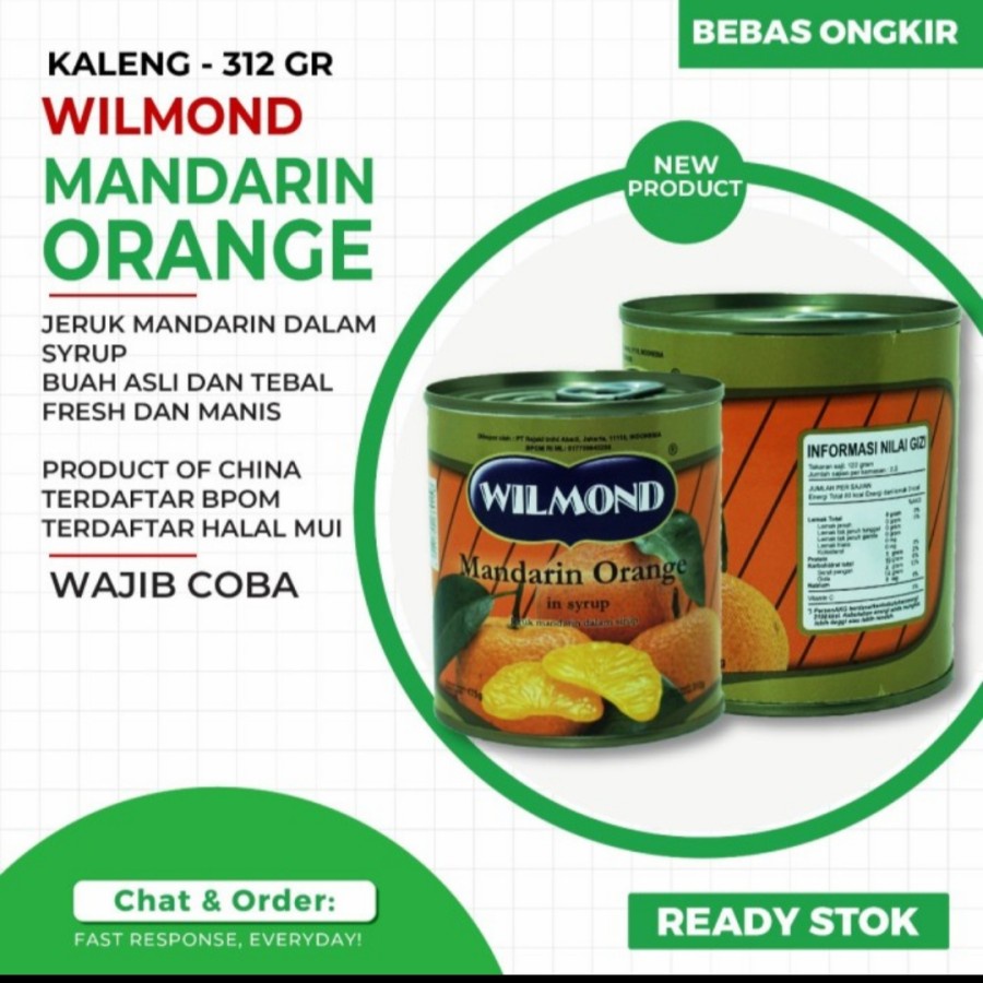 

wilmond mandarin orange in Syrup 312gr/jeruk kalengan