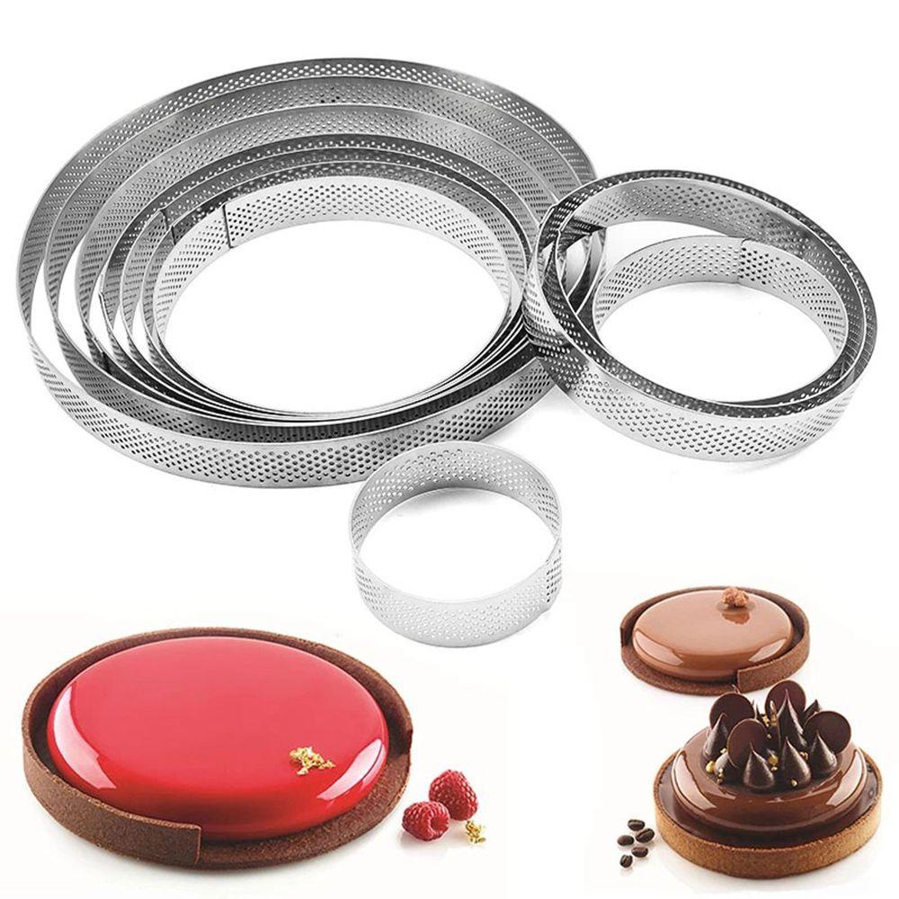 Wonder Tartlet Cetakan Alat Dekorasi Berlubang French Dessert Mousse Circle Mould