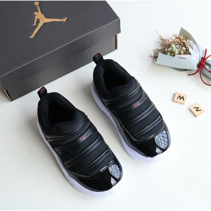 SEPATU KIDS AIR JORDAN 11 RETRO LITTLE FLEX PS BLACK NOIR