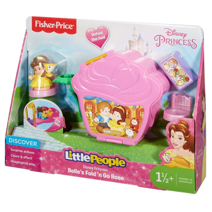 FISHER-PRICE LITTLE PEOPLE DISNEY PRINCESS BELLE'S FOLD N GO ROSE