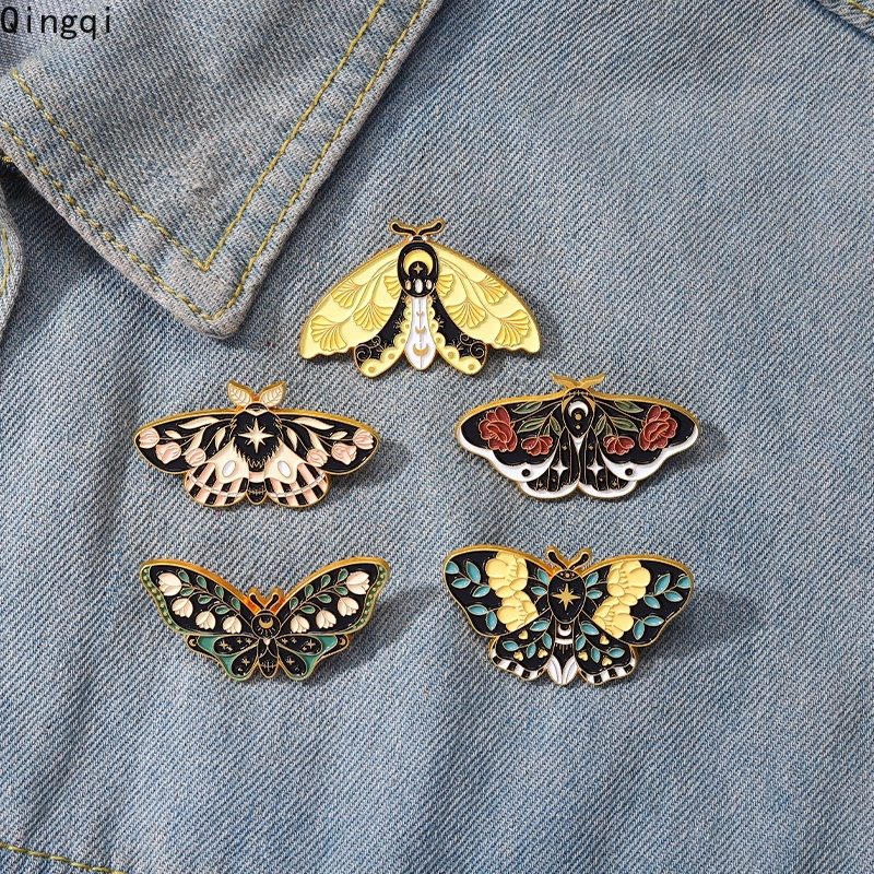 Bros Pin Enamel Desain Kartun Hewan Butterfly Bunga Warna-Warni Untuk Hadiah Anak