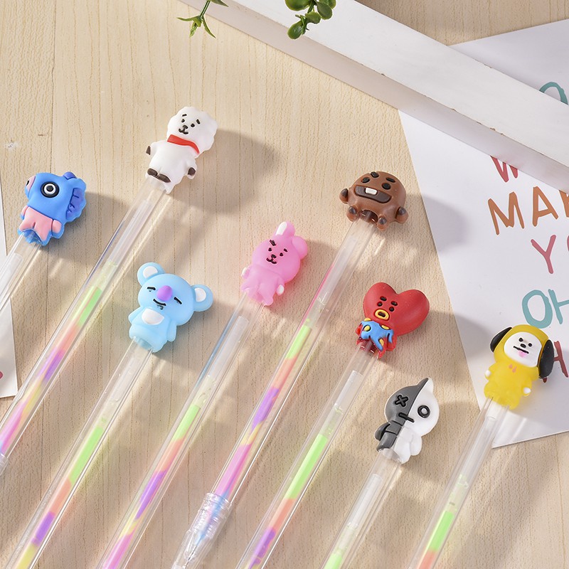 

S655 Pulpen Warna Warni KPOP / Pena Karakter KPOP / Perlengkapan Sekolah / Stationary