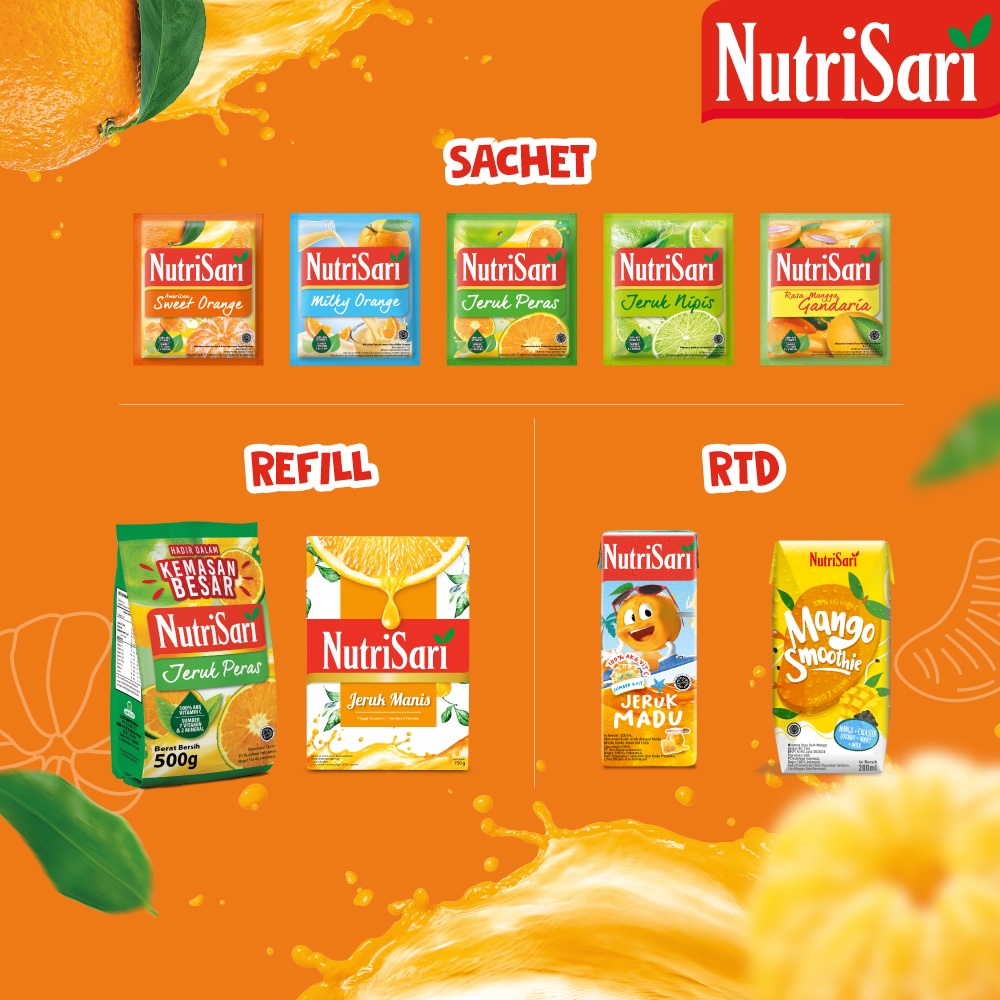 NutriSari Jeruk Peras 40 sachet - Minuman Buah Vitamin C