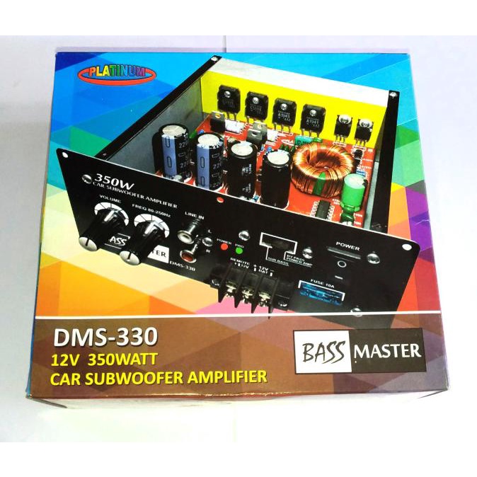 PLATINUM DMS-330 KIT CAR SUBWOOFER AMPLIFIER 12V DC 350 WATT Termurah