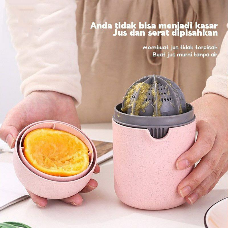 BLENDER   , KACA , Alat  , JUS  , ABS  , Peras Jeruk &amp; Lemon Alat Peras Squeezer Jeruk Juicer Extractor Mini Manual Fruit Cup