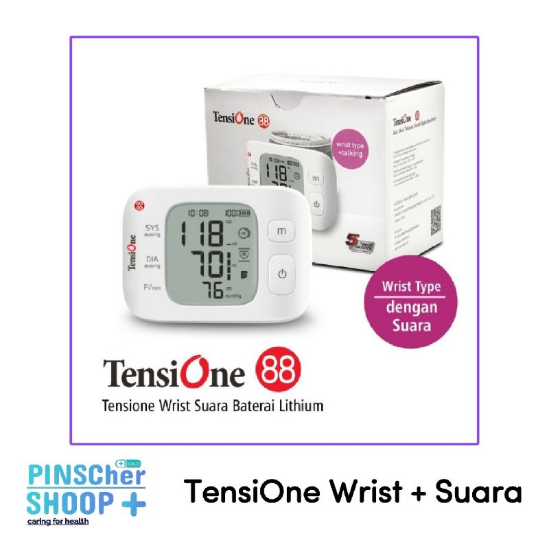 TensiOne 88 Wrist Tensimeter Digital Pergelangan Tangan + Suara